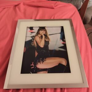 Taylor Swift Photo Framed Photo with Heavy Silver Frame 13 1/2 X 11 1/2